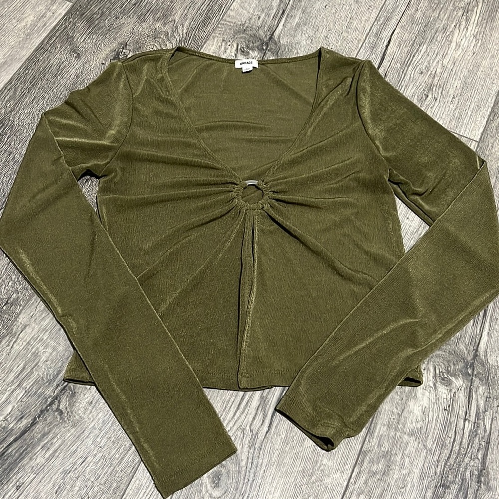 Olive green top
